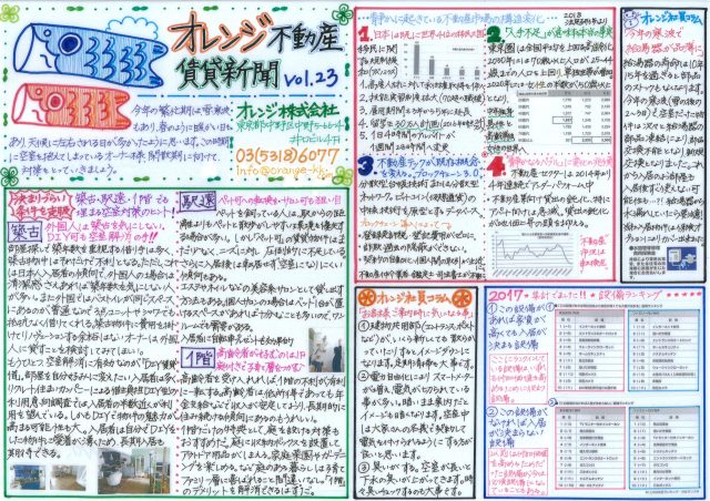 オレンジ不動産賃貸新聞（2018年春）