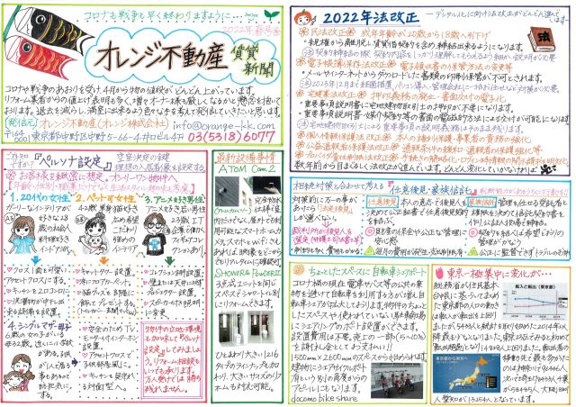 オレンジ不動産賃貸新聞（2022年春）
