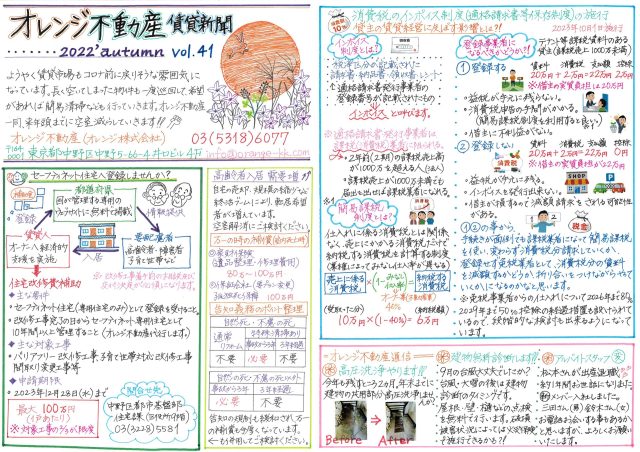 オレンジ不動産賃貸新聞（2022秋）